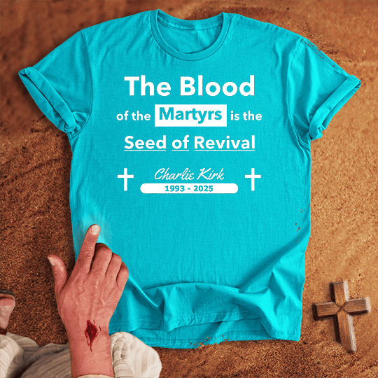 The Blood Of The Martyrs T Shirt - Sport Grey M | Biblical & Scripture Inspired Apparel | Jesus Monk