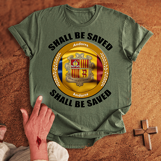Andorra Shall Be Saved T Shirt - Sport Grey M | Biblical & Scripture Inspired Apparel | Jesus Monk