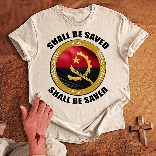 Angola Shall Be Saved T Shirt - Black XL | Biblical & Scripture Inspired Apparel | Jesus Monk