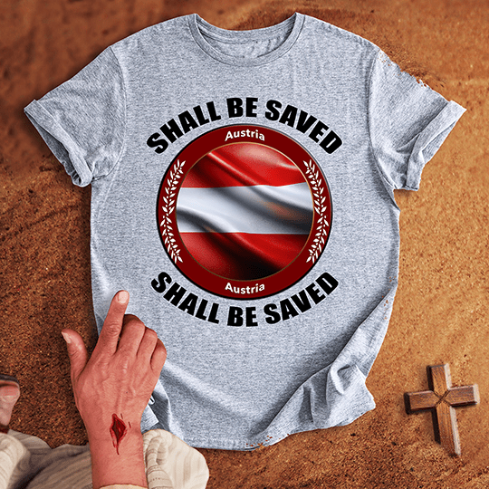 Austria Shall Be Saved T Shirt - Black 2XL | Biblical & Scripture Inspired Apparel | Jesus Monk