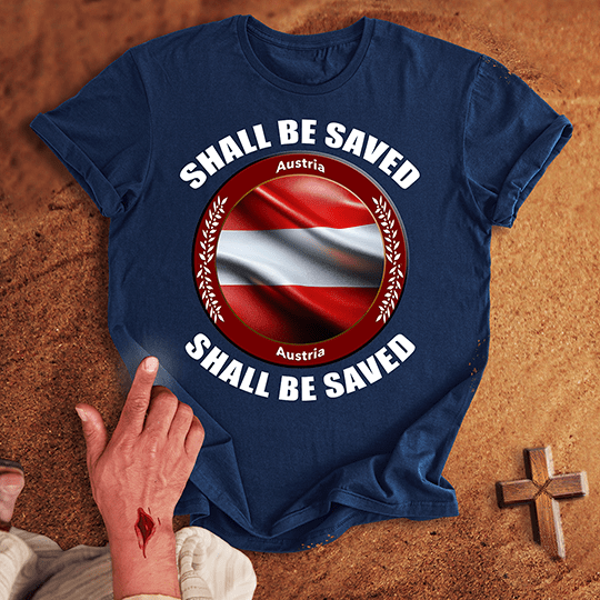 Austria Shall Be Saved T Shirt - Black 3XL | Biblical & Scripture Inspired Apparel | Jesus Monk