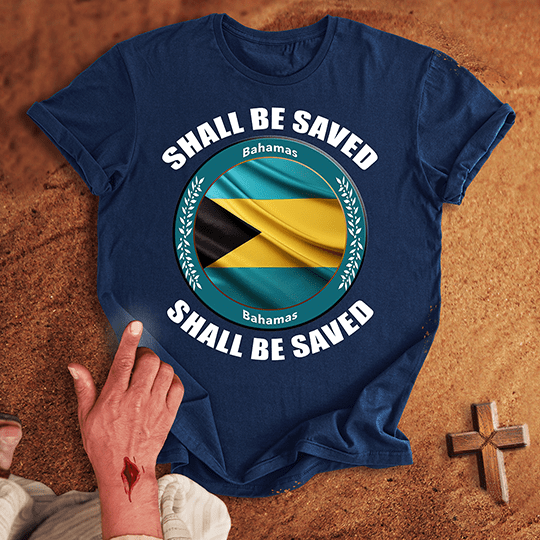 Bahamas Shall Be Saved T Shirt - Tropical Blue 3XL | Biblical & Scripture Inspired Apparel | Jesus Monk