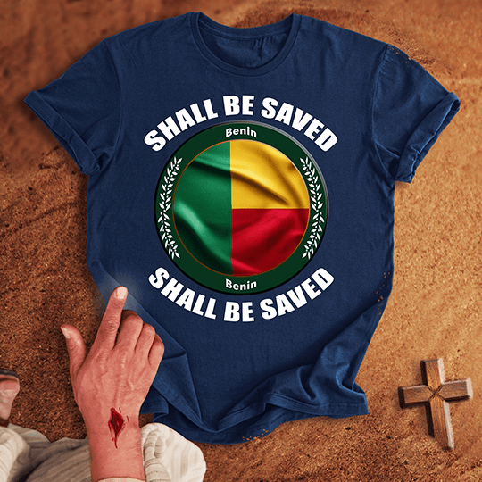 Benin Shall Be Saved T Shirt - White 3XL | Biblical & Scripture Inspired Apparel | Jesus Monk