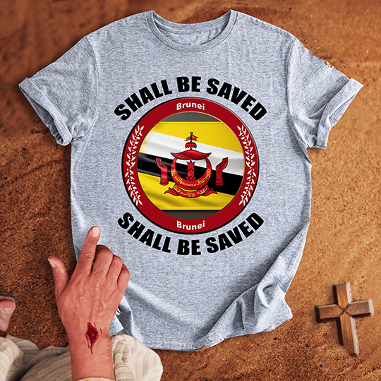 Brunei Shall Be Saved T Shirt - Red 2XL | Biblical & Scripture Inspired Apparel | Jesus Monk