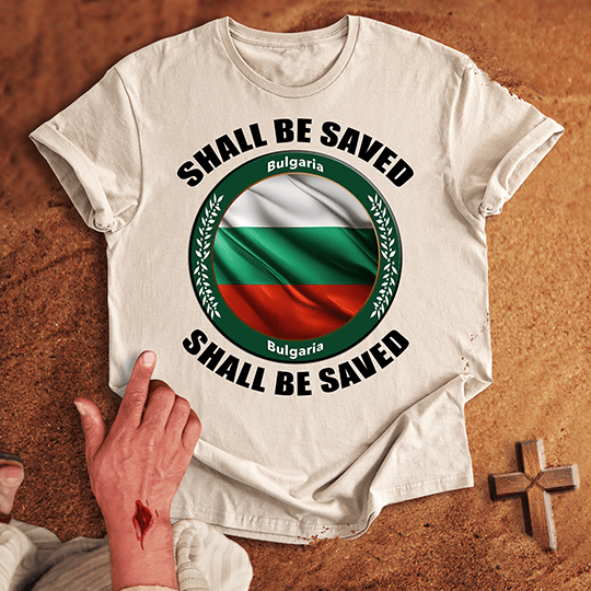 Bulgaria Shall Be Saved T Shirt - Red M | Biblical & Scripture Inspired Apparel | Jesus Monk
