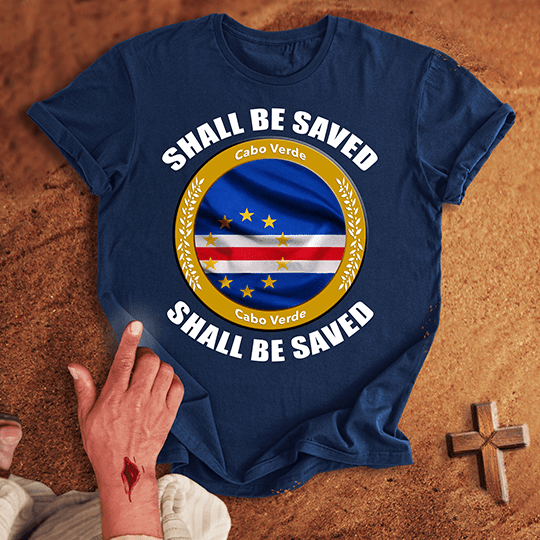 Cabo Verde Shall Be Saved T Shirt - Sport Grey M | Biblical & Scripture Inspired Apparel | Jesus Monk