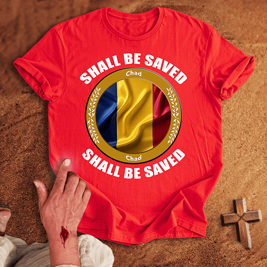 Chad Shall Be Saved T Shirt - Navy S | Biblical & Scripture Inspired Apparel | Jesus Monk