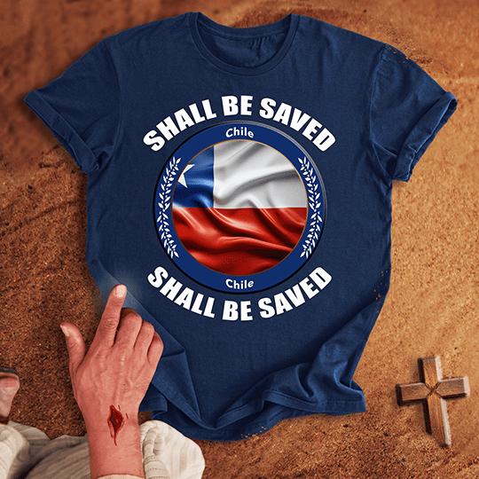 Chile Shall Be Saved T Shirt - Sport Grey M | Biblical & Scripture Inspired Apparel | Jesus Monk