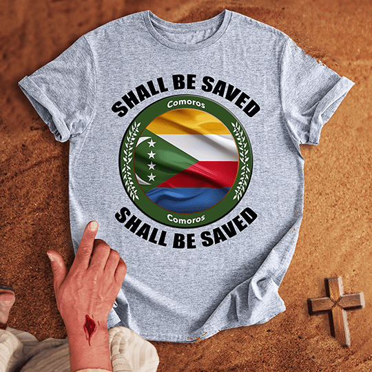 Comoros Shall Be Saved T Shirt - Black 2XL | Biblical & Scripture Inspired Apparel | Jesus Monk