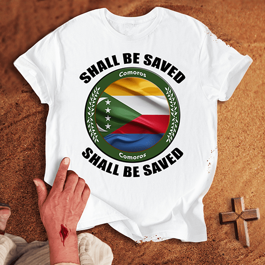 Comoros Shall Be Saved T Shirt - Black M | Biblical & Scripture Inspired Apparel | Jesus Monk