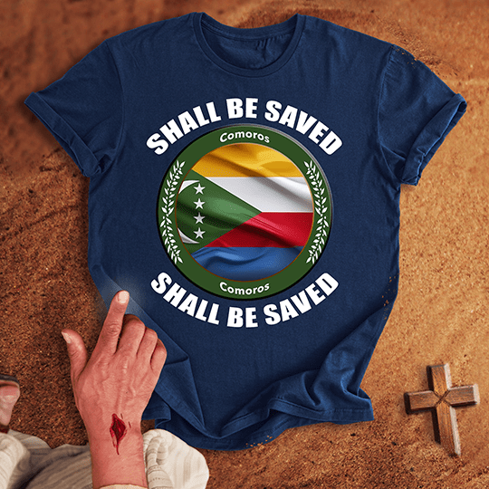 Comoros Shall Be Saved T Shirt - Black 3XL | Biblical & Scripture Inspired Apparel | Jesus Monk