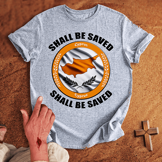 Cyprus Shall Be Saved T Shirt - Sand XL | Biblical & Scripture Inspired Apparel | Jesus Monk