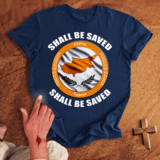 Cyprus Shall Be Saved T Shirt - Sand 3XL | Biblical & Scripture Inspired Apparel | Jesus Monk