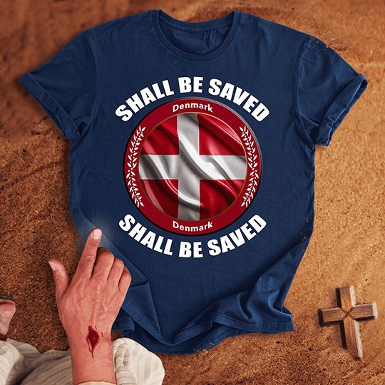 Denmark Shall Be Saved T Shirt - White S | Biblical & Scripture Inspired Apparel | Jesus Monk