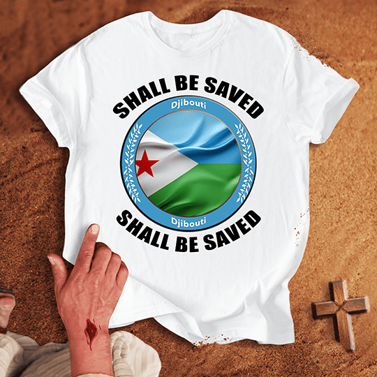 Djibouti Shall Be Saved T Shirt - Tropical Blue 2XL | Biblical & Scripture Inspired Apparel | Jesus Monk