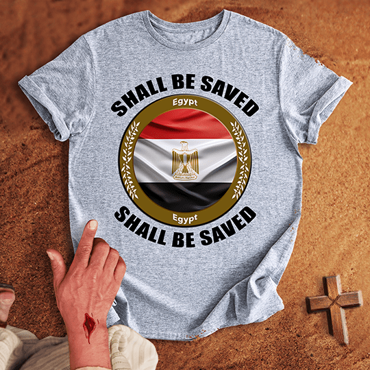 Egypt Shall Be Saved T Shirt - Sand XL | Biblical & Scripture Inspired Apparel | Jesus Monk