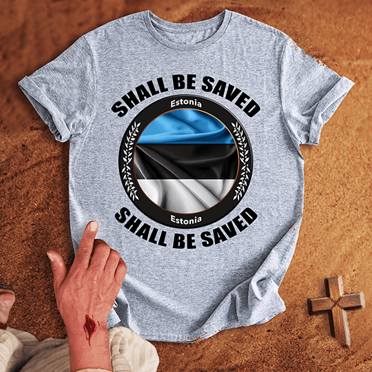 Estonia Shall Be Saved T Shirt - Tropical Blue 3XL | Biblical & Scripture Inspired Apparel | Jesus Monk