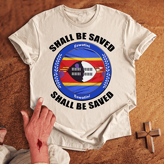 Eswatini Shall Be Saved T Shirt - Navy M | Biblical & Scripture Inspired Apparel | Jesus Monk