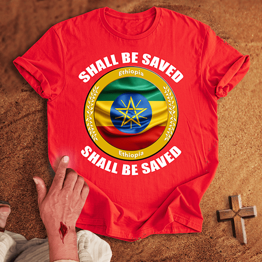 Ethiopia Shall Be Saved T Shirt - Black S | Biblical & Scripture Inspired Apparel | Jesus Monk