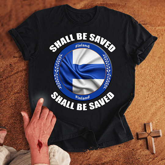 Finland Shall Be Saved T Shirt - Navy 3XL | Biblical & Scripture Inspired Apparel | Jesus Monk