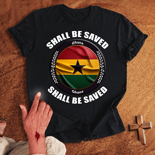 Ghana Shall Be Saved T Shirt - Military Green M | Biblical & Scripture Inspired Apparel | Jesus Monk