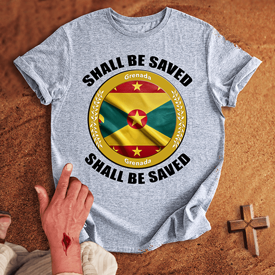 Grenada Shall Be Saved T Shirt - Sand XL | Biblical & Scripture Inspired Apparel | Jesus Monk