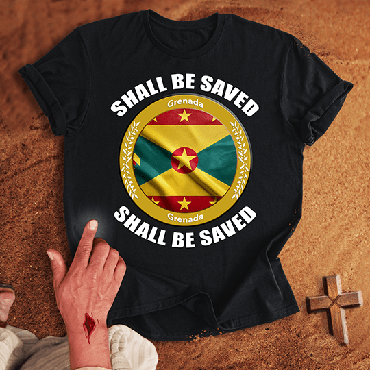 Grenada Shall Be Saved T Shirt - Sand M | Biblical & Scripture Inspired Apparel | Jesus Monk