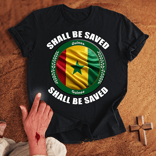 Guinea Shall Be Saved T Shirt - Military Green M | Biblical & Scripture Inspired Apparel | Jesus Monk
