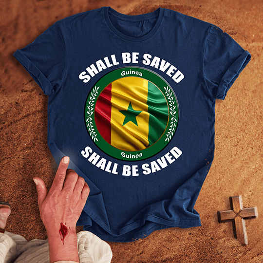 Guinea Shall Be Saved T Shirt - Military Green 3XL | Biblical & Scripture Inspired Apparel | Jesus Monk
