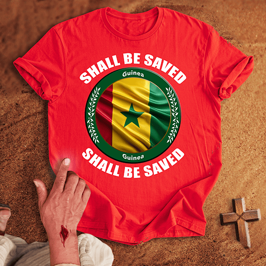 Guinea Shall Be Saved T Shirt - Black S | Biblical & Scripture Inspired Apparel | Jesus Monk