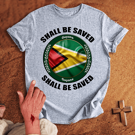 Guyana Shall Be Saved T Shirt - Black L | Biblical & Scripture Inspired Apparel | Jesus Monk