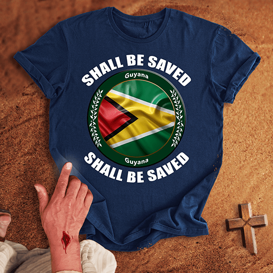 Guyana Shall Be Saved T Shirt - Black 3XL | Biblical & Scripture Inspired Apparel | Jesus Monk