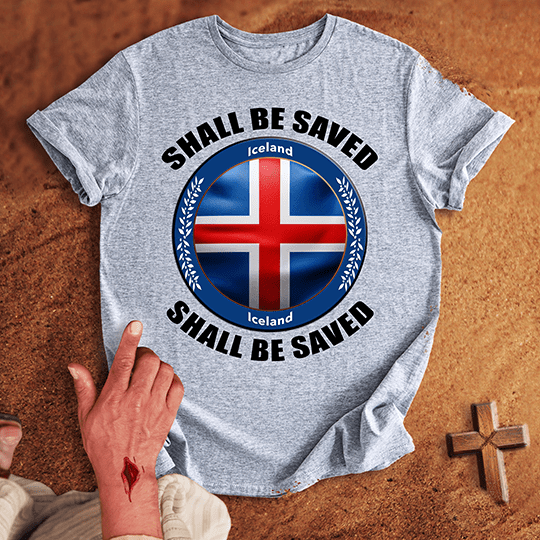 Iceland Shall Be Saved T Shirt - Navy 2XL | Biblical & Scripture Inspired Apparel | Jesus Monk