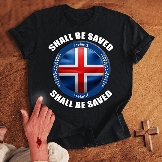 Iceland Shall Be Saved T Shirt - Navy 3XL | Biblical & Scripture Inspired Apparel | Jesus Monk