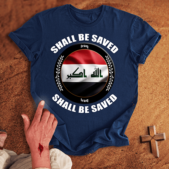 Iraq Shall Be Saved T Shirt - Black 3XL | Biblical & Scripture Inspired Apparel | Jesus Monk