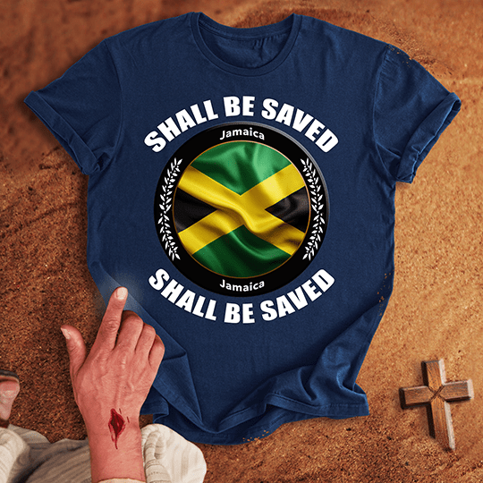 Jamaica Shall Be Saved T Shirt - Sport Grey S | Biblical & Scripture Inspired Apparel | Jesus Monk