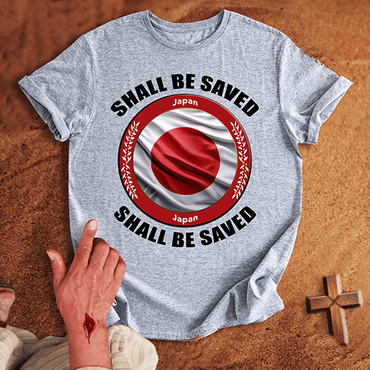 Japan Shall Be Saved T Shirt - Red 2XL | Biblical & Scripture Inspired Apparel | Jesus Monk