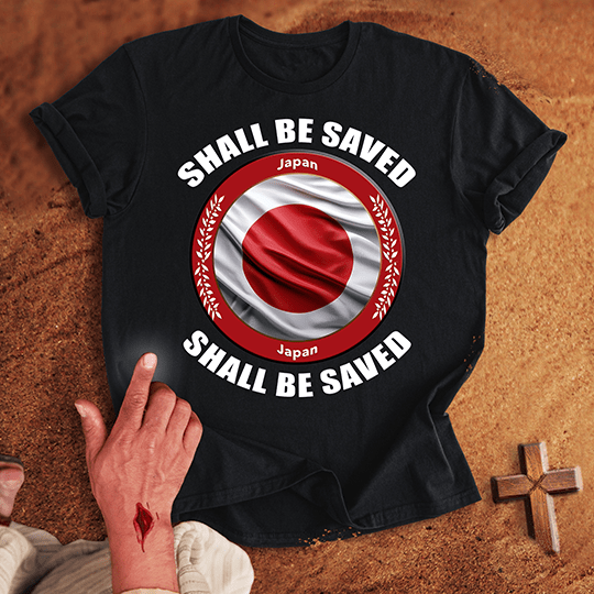 Japan Shall Be Saved T Shirt - Red 3XL | Biblical & Scripture Inspired Apparel | Jesus Monk