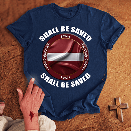 Latvia Shall Be Saved T Shirt - White 3XL | Biblical & Scripture Inspired Apparel | Jesus Monk
