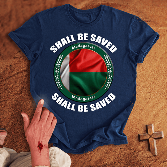 Madagascar Shall Be Saved T Shirt - Black 3XL | Biblical & Scripture Inspired Apparel | Jesus Monk