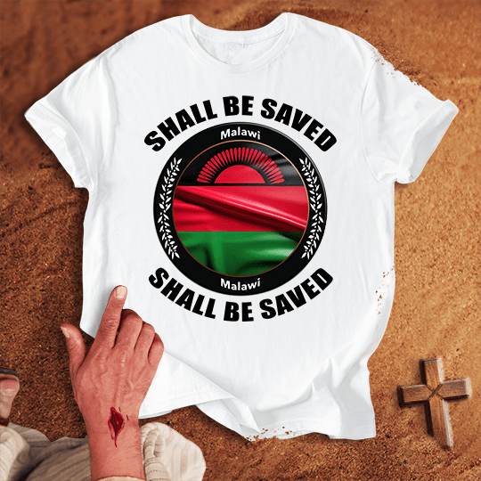 Malawi Shall Be Saved T Shirt - Black 2XL | Biblical & Scripture Inspired Apparel | Jesus Monk