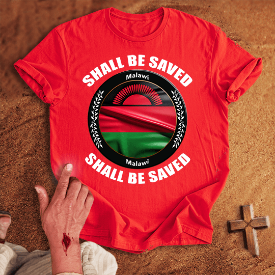 Malawi Shall Be Saved T Shirt - Sport Grey S | Biblical & Scripture Inspired Apparel | Jesus Monk