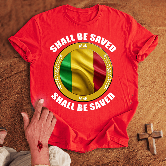 Mali Shall Be Saved T Shirt - Black S | Biblical & Scripture Inspired Apparel | Jesus Monk