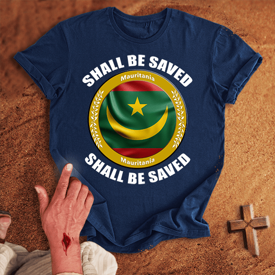 Mauritania Shall Be Saved T Shirt - Black 3XL | Biblical & Scripture Inspired Apparel | Jesus Monk