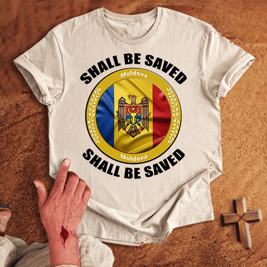 Moldova Shall Be Saved T Shirt - Military Green L | Biblical & Scripture Inspired Apparel | Jesus Monk