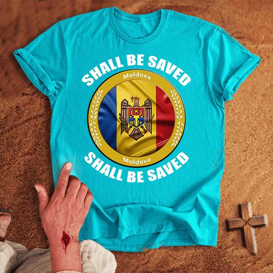 Moldova Shall Be Saved T Shirt - Military Green XL | Biblical & Scripture Inspired Apparel | Jesus Monk