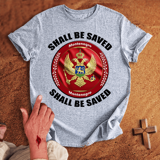 Montenegro Shall Be Saved T Shirt - Red XL | Biblical & Scripture Inspired Apparel | Jesus Monk