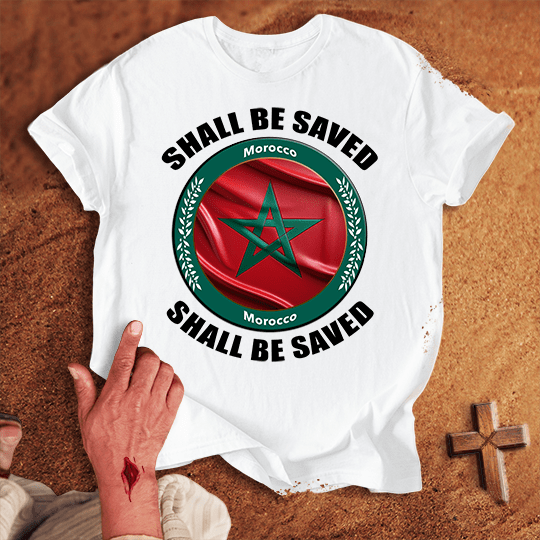 Morocco Shall Be Saved T Shirt - Sport Grey 2XL | Biblical & Scripture Inspired Apparel | Jesus Monk
