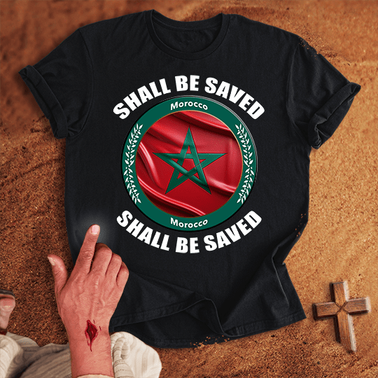 Morocco Shall Be Saved T Shirt - Sport Grey M | Biblical & Scripture Inspired Apparel | Jesus Monk