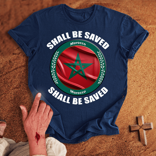 Morocco Shall Be Saved T Shirt - Sport Grey 3XL | Biblical & Scripture Inspired Apparel | Jesus Monk